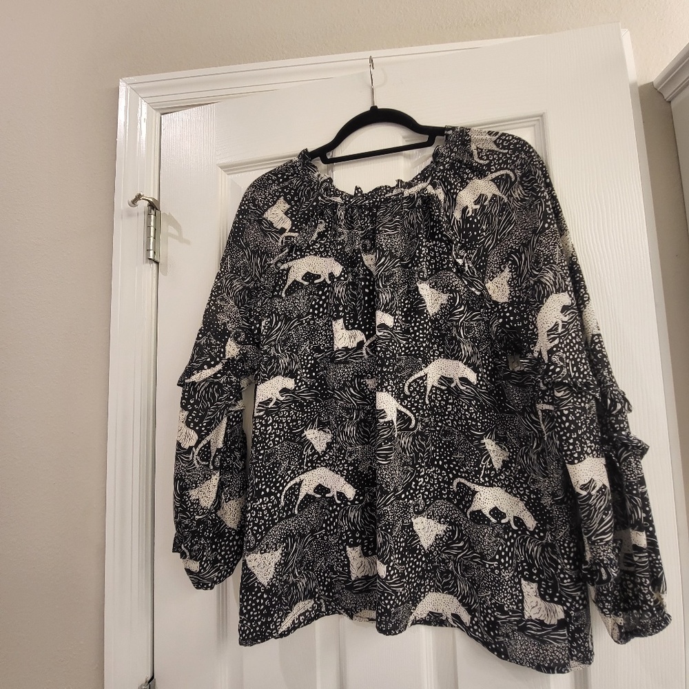 Ann Taylor Tiger Blouse